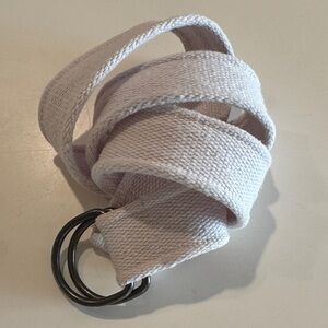 Macy's Off- white Canvas Belt